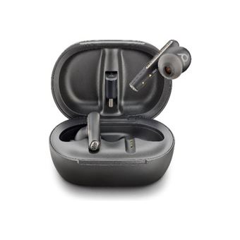 Poly Voyager Free 60 - Écouteurs sans fil avec micro - intra-auriculaire - Bluetooth - Suppresseur de bruit actif - noir de charbon - Certifié pour Microsoft Teams - 1