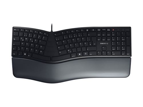 CHERRY KC 4500 ERGO - Clavier - USB - QWERTY - Espagnol - noir