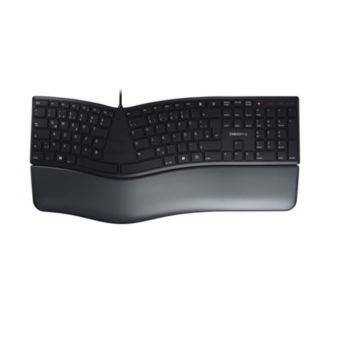 CHERRY KC 4500 ERGO - Clavier - USB - QWERTY - Espagnol - noir
