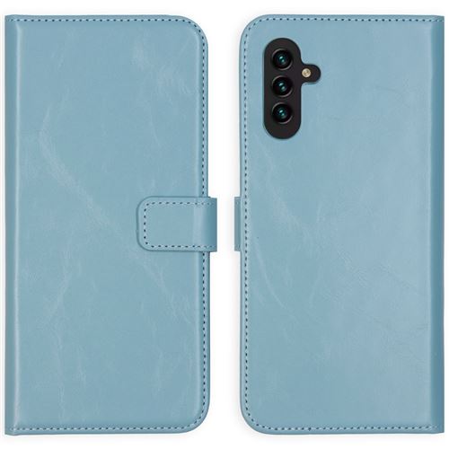 Étui de téléphone portefeuilen cuir véritabSamsung Galaxy A13 (5G) - Air Blue Selencia