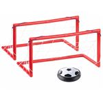 Playtastic Ballon De Football Aéroglisseur Avec 2 Buts à Ventouse - LED, Batterie Rechargeable, Glisse Sur Coussin D'air