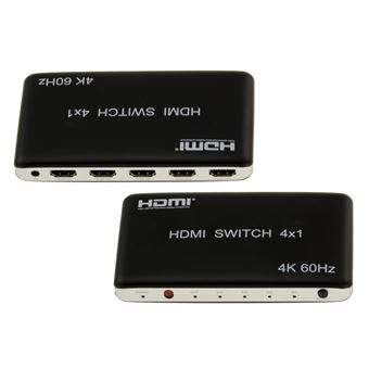 Commutateur HDMI 4 ports avec télécommande