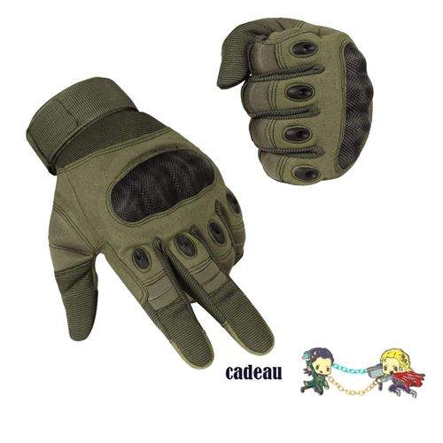 1 Paire de Gants de moto Vert Militaire taille M à écran tactile respirant