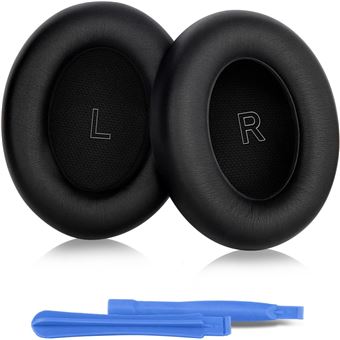Coussinets De Remplacement Pour Casque Bose Quiet Comfort 3 (QC3) – Noir, Cuir Protéiné – Kit Avec Clips Et Vis - 9
