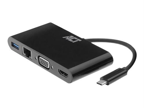 ACT AC7330 - Station d'accueil - USB-C 3.2 Gen 1 - VGA, HDMI - GigE