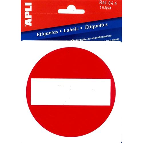 Ãtiquette de signalisation - passage interdit - 11,5x11,5cm - apli