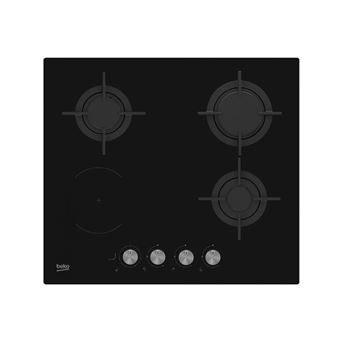 Table de cuisson mixte 60cm 4 feux 1200w noir Beko HILM64222SV - 1
