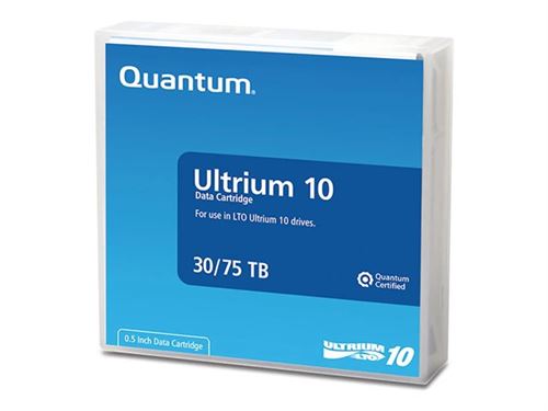 Quantum - LTO Ultrium WORM 10 - 30 To / 75 To - étiqueté par code à barres - noir