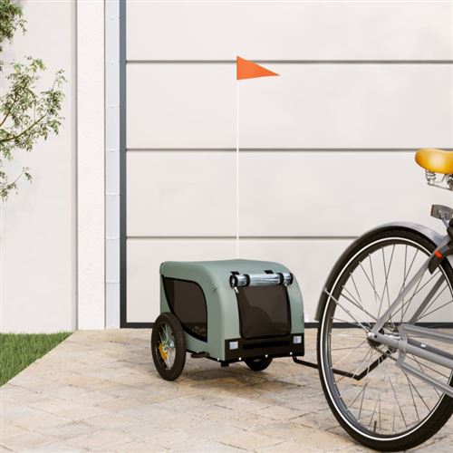 Meilleurs prix pour vidaXL Remorque de vélo pour animaux - Gris et noir
