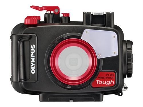 Olympus PT-059 - Étui étanche pour appareil photo - polycarbonate - noir, transparent