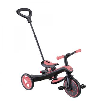 Globber - Tricycle évolutif pour bébé EXPLORER 4 en 1 - Rose Corail