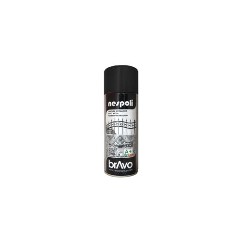 Aérosol peinture professionnelle effet métallisé noir 400 ml, NESPOLI