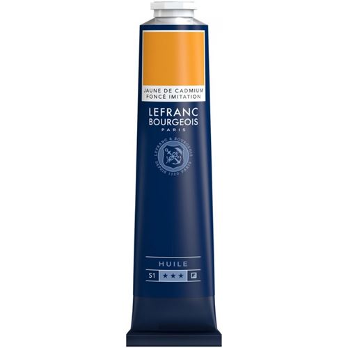 Peinture à l'huile en tube jaune de cadmium foncé 150ml - Lefranc & Bourgeois