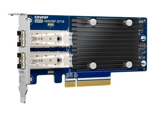 QNAP QXG-10G2SF-X710 - Adaptateur réseau - PCIe 3.0 x8 profil bas - 10 Gigabit SFP+ x 2 - pour P/N: SFP1G-SX-85