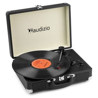 Audizio RP116BK - Platine Vinyle Rétro avec Bluetooth 5.0 IN & OUT, Haut-Parleurs Intégrés - Noire - 1