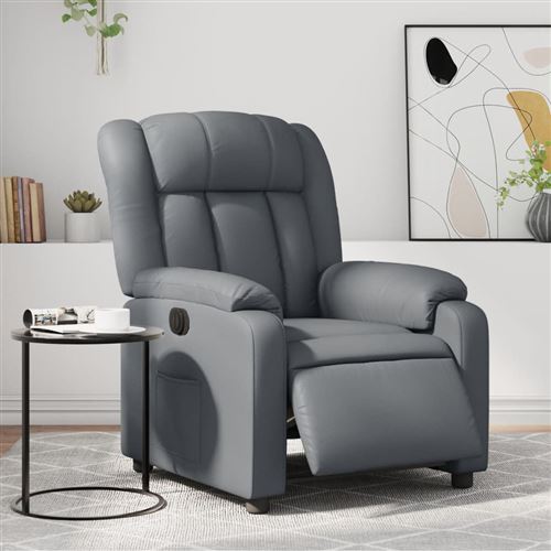 Non Communiqué Gris Vidaxl Fauteuil Réglable Électrique Similicuir
