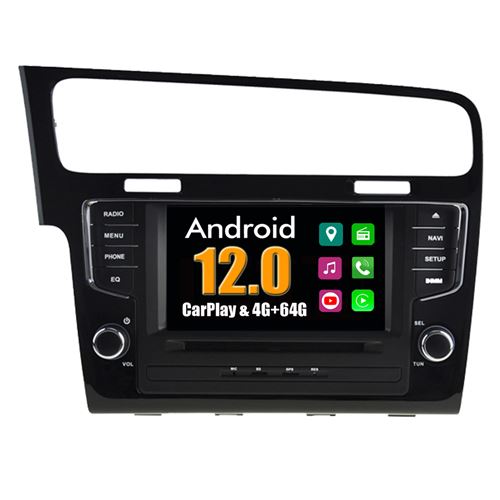 Autoradio CarPlay Multimédia RoverOne Android 4Go RAM 64Go ROM GPS pour Volkswagen VW Golf 7 MK7 2013 - 2016