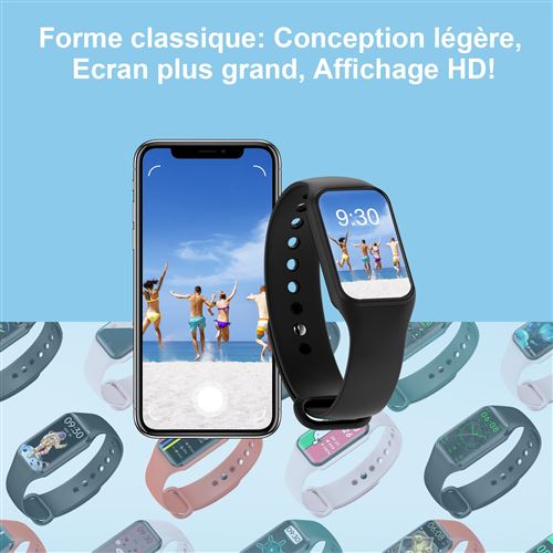 Montre Connectée Homme Femme,Smartwatch Compatible Samsung Huawei
