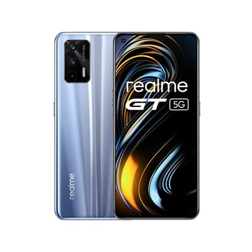 Realme Gt 5G - 5G Smartphone - Double Sim - Ram 8 Go / Internal Memory 128 Go - Écran Oel - 6.43" - 2400 X 1080 Pixels (120 Hz) - 3 X Caméras Arrière 64 Mp, 8 Mp, 2 Mp - Front Camera 16 Mp - Vif-Argent