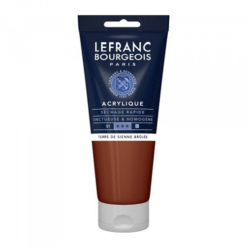 Peinture Acrylique en tube - Terre de sienne brûlée - 200ml - Lefranc & Bourgeois
