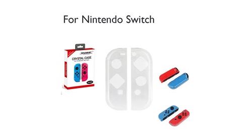 Étui de protection transparent ultra-mince en tpu anti-rayures pour joy-con n-switch - multicolore