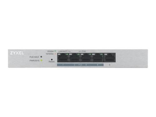 Non Communiqué Zyxel Gs1200-5Hp V2 - Commutateur - Géré - 1 X 10/100/1000 + 4 X 10/100/1000 (Poe+) - De Bureau - Poe+ (60 W)