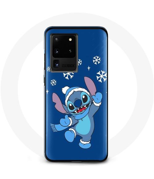 Coque pour Samsung Galaxy S20 Ultra Stitch neige Noël bleu Maniacase