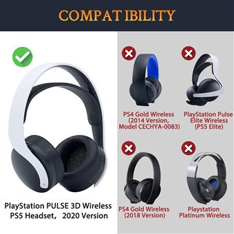 Coussinets De Remplacement Pour Casque Sony PlayStation 5 Pulse 3D - Mousse Mémoire De Forme, Velours, Confort Et Isolation - 3
