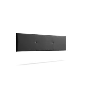 Tête de Lit Tapisée ALMA Simili cuir 170x50x5 cm - Noir - Moonia - 1