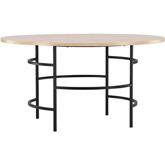 Table de repas ronde Ø140 cm Copenhagen beige, noir - 1