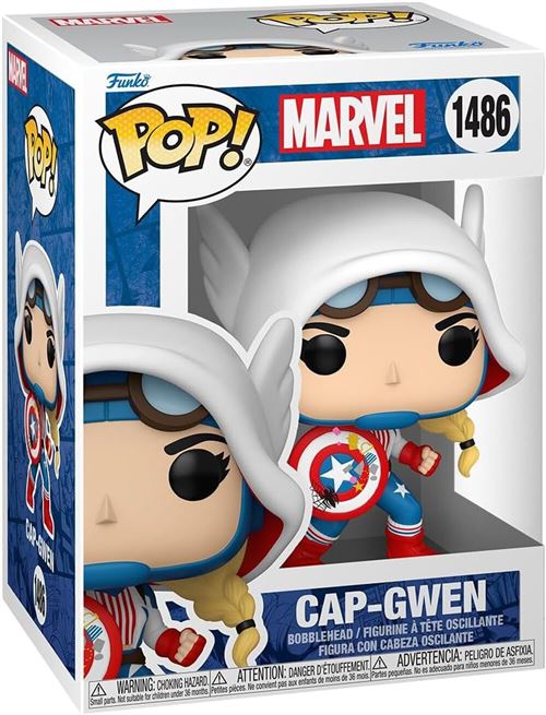 Funko Multicolore Figurine Pop Marvel Cap-Gwen - Image 2
