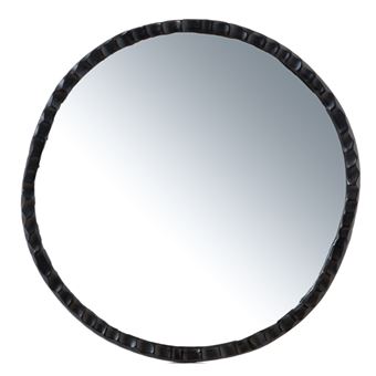 Miroir rond aluminium noir - Amadeus - Noir - Aluminium - 1