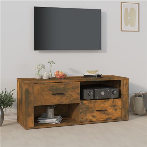 Vidaxl Meuble Tv - Chêne Fumé - Image 3