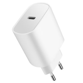 Chargeur Secteur USB-C 20W Power Delivery 3A Grab'N Go Compact et Léger Partel Blanc - 1