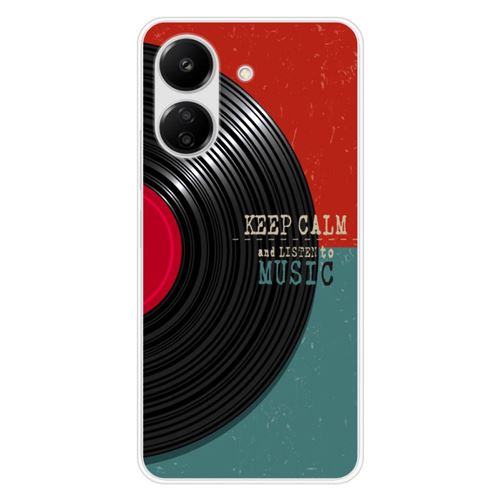 Coque en silicone imprimée compatible Xiaomi Redmi 13C 4G Keep calm