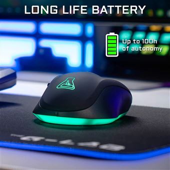 Souris Gaming sans fil The G-Lab RGB Kult Neon Noir