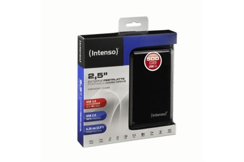 INTENSO Disque Dur Externe 2.5'' Memory Case USB 3.0 - 4 To Noir - Achat /  Vente sur