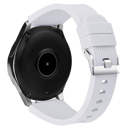 Bracelet en silicone strie verticale blanc pour votre Samsung Galaxy Watch 46mm Bracelet connecte Achat prix fnac