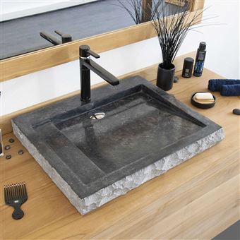 Vasque A Poser En Marbre Noir Oblik Installations Salles De