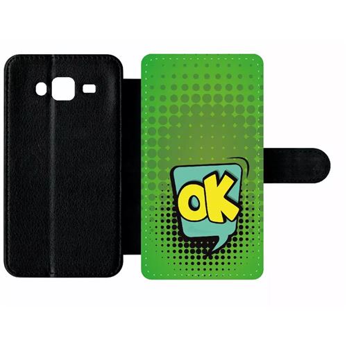 Etui À Rabat Samsung Galaxy J5 Ok Fond Vert