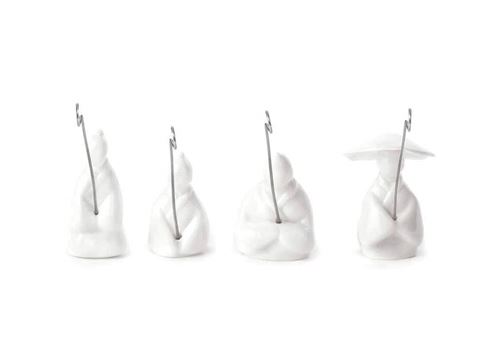 Kikkerland CU127 Lot de 4 Supports pour sachets de thé Motif pêcheur