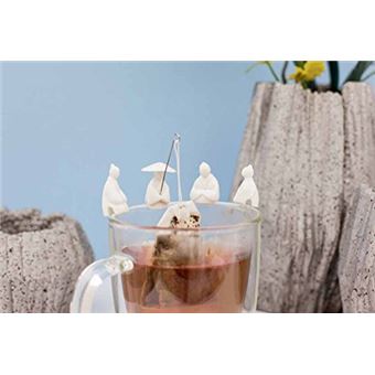 Kikkerland CU127 Lot de 4 Supports pour sachets de thé Motif pêcheur