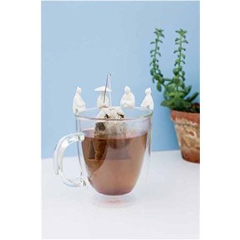 Kikkerland CU127 Lot de 4 Supports pour sachets de thé Motif pêcheur