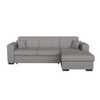 Canapé Dangle Fuji Xl Convertible Avec Coffre Tissu Gris Clair Angle Droit