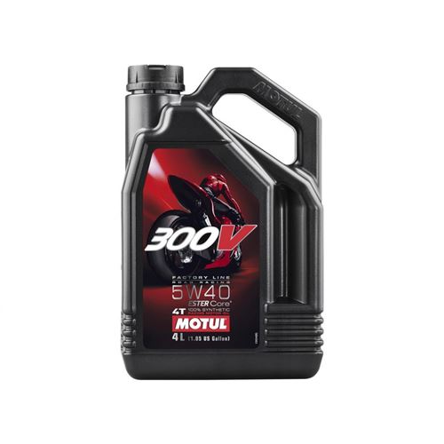 Huile Moteur MOTUL 300V Factory Line Road Racing 4T 5W40 100% synthèse 4L