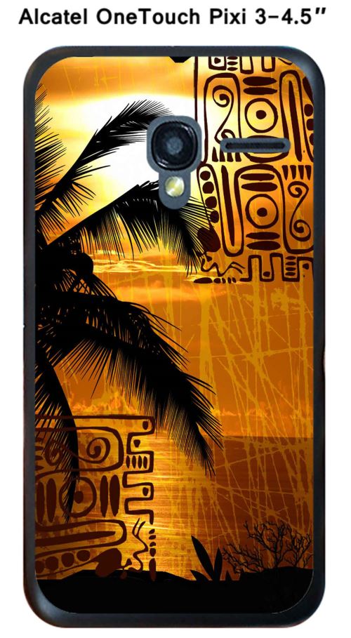 Coque Alcatel OneTouch PIXI 3 - 4.5 design palmier-tribal