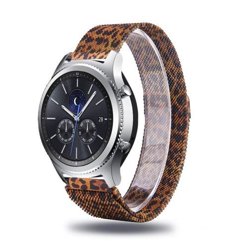 Bracelet en métal milanese motif léopard pour votre Samsung Gear S3 Frontier/S3 Classic