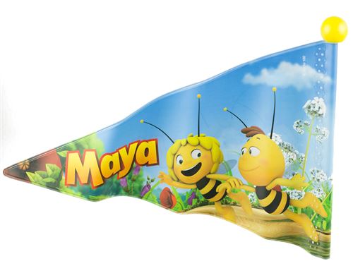 Studio 100 drapeau de vélo Maya de Bij junior 150 cm vinyle blanc/jaune