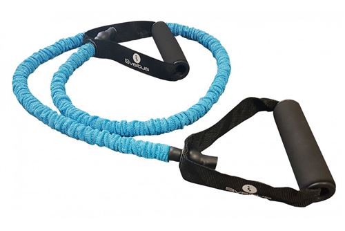 ruban de résistance nylon bleu 130 cm, housse en nylon