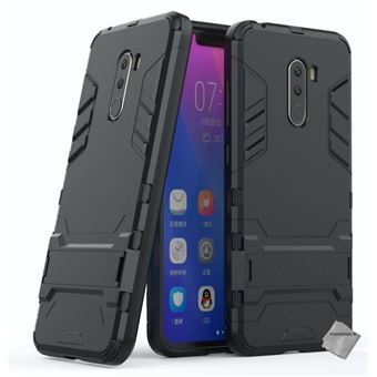 Housse etui coque rigide anti choc pour Xiaomi Pocophone F1 + film ecran - NOIR - htdmobiles - 1